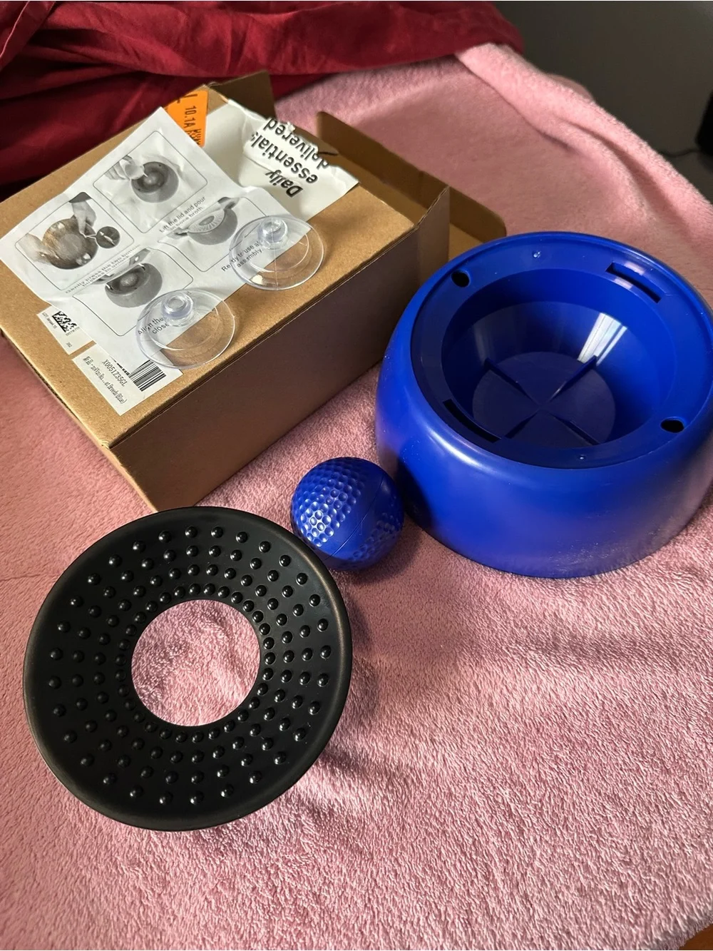 Blue Slow-Feed Dog Bowl